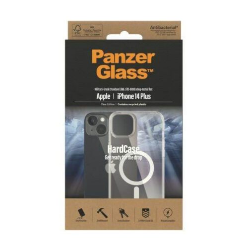 PanzerGlass keménytok iPhone 14 Plus 6.7" MagSafe antibakteriális ütésálló tok átlátszó - Image 2