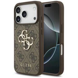 Tojás Guess 4G Big Logo iPhone 17 Pro barna színű tokhoz