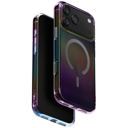 UNIQ Iridescia tok iPhone 17 Pro Max Magclick Charging éjféli kvarc