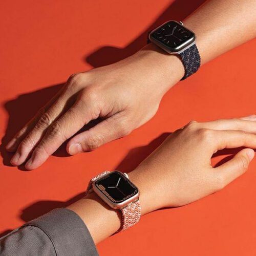 UNIQ óraszíj Aspen Apple Watch 40/38/41mm Series 1/2/3/4/5/6/7/8/9/SE/SE2 fonott DE citrus rózsaszínű - Image 2