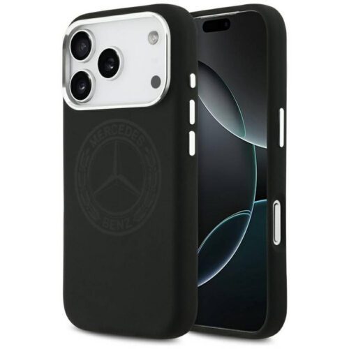 tok Mercedes szilikon Vintage Logo MagSafe iPhone 17 Pro iPhone 17 Pro-hoz fekete