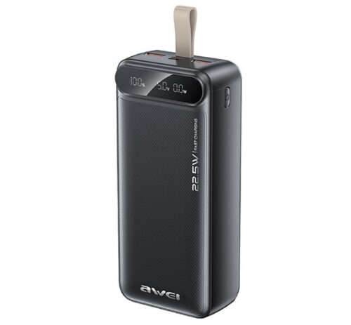 AWEI PA-12 vésztöltő 2 USB+Type-C aljzat (30000mAh