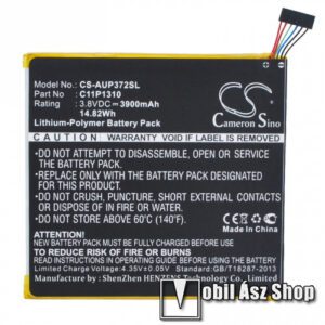Akku 3900 mAh LI-Polymer - C11P1310 kompatibilis - ASUS Fonepad 7 (ME372CL / ME175CG)