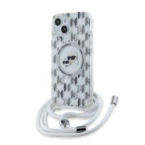 Apple iPhone 15 KARL LAGERFELD KLHMP15SHCKCKLCT Magsafe IML Hátlap - Átlátszó