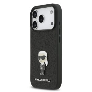 Apple iPhone 17 Pro Max KARL LAGERFELD KLHCP17XGKNPSK Glitter Hátlap - Fekete