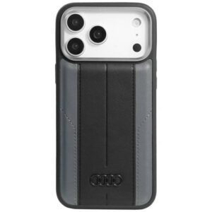 Audi A6 Szintetikus bőr MagSafe tok iPhone 17 Pro Max készülékhez fekete