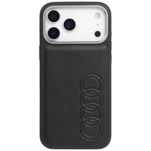 Audi TT tok Szintetikus bőr MagSafe tok iPhone 17 Pro Max-hoz fekete
