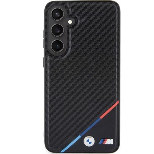 BMW BMHMS24S23PUDTK Samsung S24 S921 fekete keménytok Carbon Tricolor Line MagSafe - Image 2