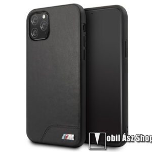 BMW M műanyag védő tok / hátlap (bőr hatású hátlap) - FEKETE - APPLE iPhone 11 Pro Max - BMHCN65MHOLBK - GYÁRI