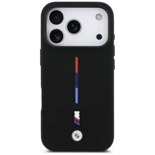 BMW M szilícium Tricolor Line MagSafe tok iPhone 17 Pro fekete - Image 2
