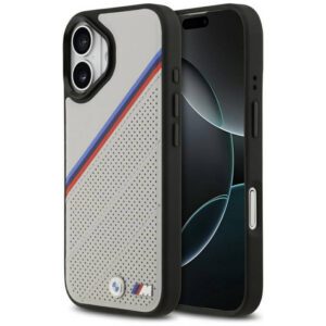 BMW M trikolor fém logó MagSafe tok iPhone 17 szürke