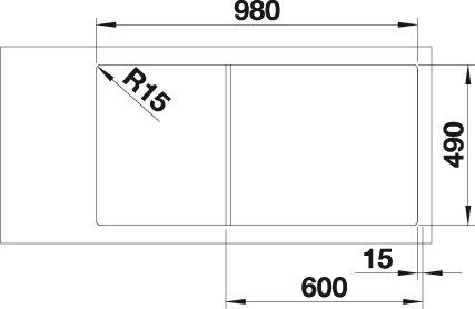 Blanco AXIA III XL 6S Silgránit Fekete színű fa tart.Gránit mosogatótál (525858) - Image 2