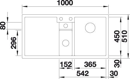 Blanco COLLECTIS 6S Silgránit Palaszürke színű-EXC Gránit mosogatótálca (523345) - Image 2