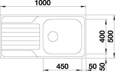 Blanco DINAS XL 6S csaplyuk nélkül Rozsdamentes mosogatótál (524254) - Image 2