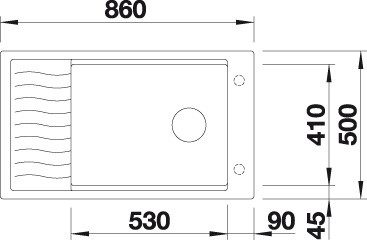 Blanco ELON XL 8S Silgránit Palaszürke színű Gránit mosogatótál (524871) - Image 2