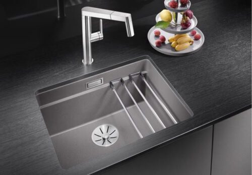 Blanco ETAGON 500-U-PD Palaszürke színű tart.Gránit mosogatótál (522228)