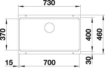 Blanco ETAGON 700-U-PD Vulkánszürke színű tart.Gránit mosogatótál (527261) - Image 2