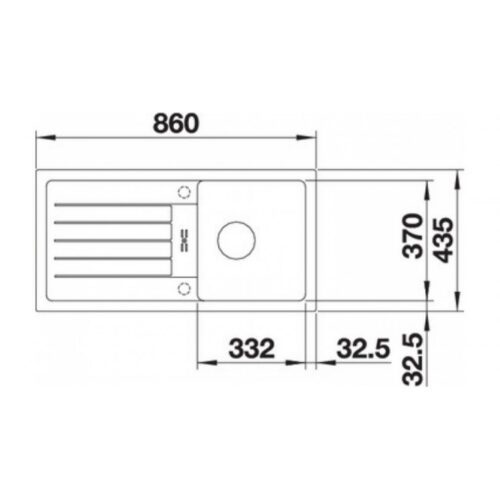 Blanco FAVUM 45S Silgránit Törtfehér színű Gránit mosogatótál (527083) - Image 2