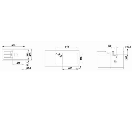 Blanco FAVUM XL 6S Silgránit Törtfehér színű Gránit mosogatótál (527084) - Image 2