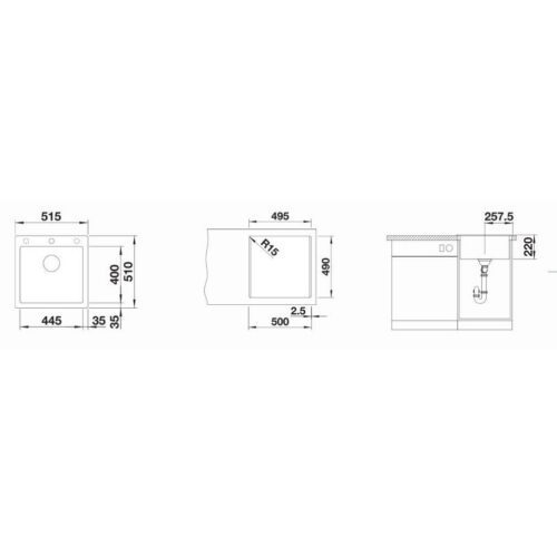 Blanco PLEON 5-PD Fekete színű tart.nélkül Gránit mosogatótál (525951) - Image 2