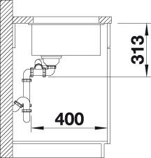Blanco SUBLINE 340/160-U Silgránit Fekete színű jobbos exc.n.Gránit mosogatótál (525986) - Image 2