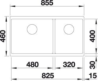 Blanco SUBLINE 480/320-U Silgránit Tartufo színű exc.n.Gránit mosogatótál (523591) - Image 2