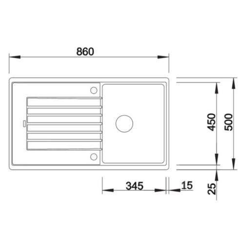 Blanco ZIA 45SL Silgránit Vulkánszürke színű Gránit mosogatótál (527384) - Image 2