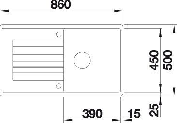 Blanco ZIA 5S Silgránit Fekete színű Gránit mosogatótál (526016) - Image 2