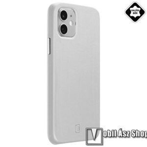 CELLULARLINE ELITE műanyag védő tok / valódi bőr hátlap - FEHÉR - mikroszálas szövettel bevont belső  - APPLE iPhone 12 mini - ELITECIPH12W - GYÁRI