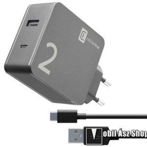 CELLULARLINE TETRAFORCE hálózati töltő 1x USB és 1x Type-C aljzattal - 48W
