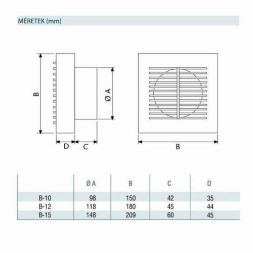 Cata B-15 Szellőztető ventilátor - Image 2