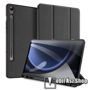 DUX DUCIS Domo Series notesz / mappa tok - FEKETE - oldalra nyíló flip cover