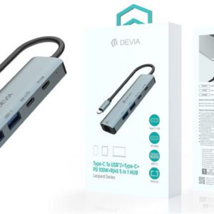 Devia EC701 Leopard 5in1 Multi PD HUB Adapter - Grafit