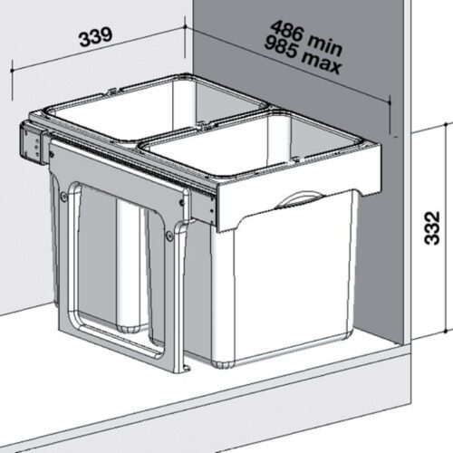 EKOTECH EKKO EASY 40 - 4x8 liter Szelektív hulladékgyűjtő - Image 2