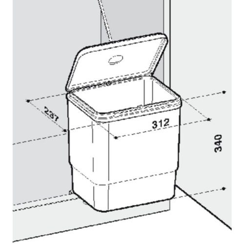 EKOTECH SESAMO 45 - 1x16 liter Szelektív hulladékgyűjtő - Image 2