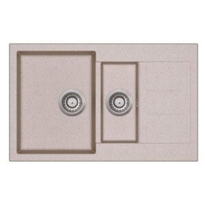 EVIDO Cubo 6S Compact Homok színű Gránit mosogatótál (105573)