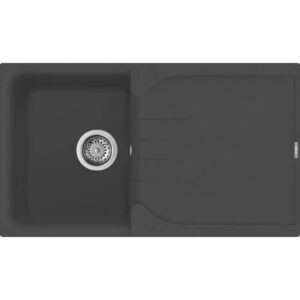 Elleci Ego 400 M70 Nero metal Gránit mosogatótálca (LME40070)Munkalapra szerelhető