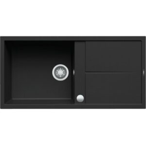 Elleci Unico 480 AUTOMATA K86 Black Kerámia mosogatótálca (LKU48086AUT) Munkalapra szerelhető
