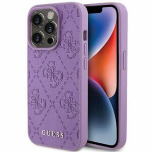 Eredeti előlap GUESS GUHCP15XP4EPMU iPhone 15 PRO MAX (steppelt 4G Classic / világos lila) tok