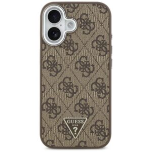 GUESS tok IPHONE 17 kompatibilis a MagSafe GUHMP17SP4TSRCMW (PU 4G W/Triangle Logo SL) barna