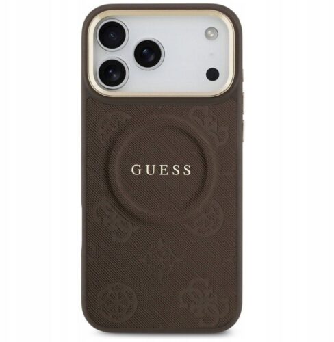 kompatibilis a MagSafe rendszerrel GUHMP17XPSAMSECW (PU W/ Peony Hot Stamp) barna