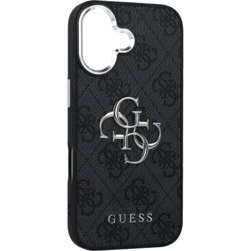 GUESS tok az IPHONE 17-hez GUHCP17SP4G4SMCK (4G PU bőr tok nagy 4G és klasszikus logóval és ezüst fém kamerakerettel) fekete - Image 2