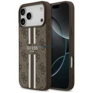 Guess 4G nyomtatott csíkos MagSafe tok iPhone 17 Pro Max