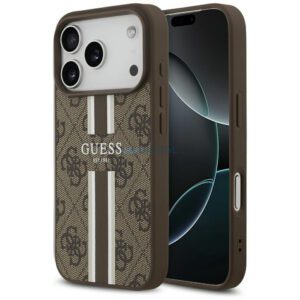 Guess 4G nyomtatott csíkos MagSafe tok iPhone 17 Pro