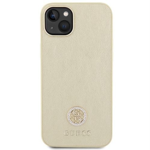 Guess GUHCP15SPS4DGPD Leather 4G Metal Logo Strass tok iPhone 13 / 14 / 15 - arany - Image 2