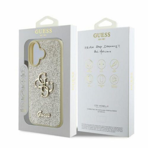 Guess GUHCP16SHG4SGD Fixed Glitter Big 4G tok iPhone 16 - arany színű - Image 2