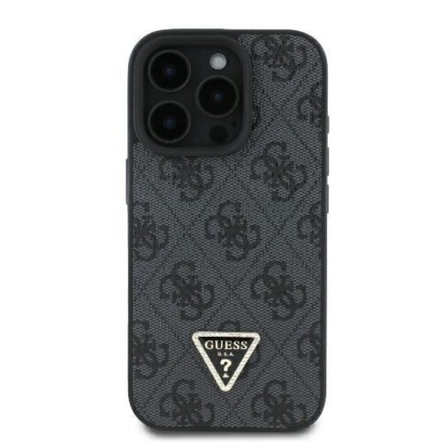 Guess GUHCP16XP4TDPK Leather 4G Triangle Strass keménytok iPhone 16 Pro Max - fekete - Image 2