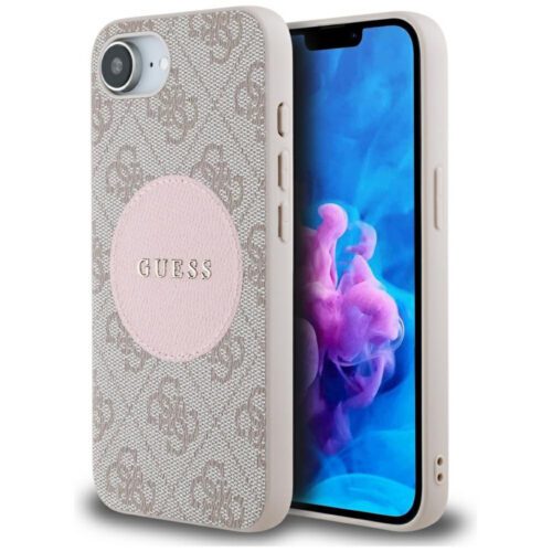 Guess HC MagSafe PU 4G Circle tok klasszikus logóval