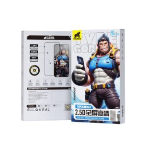 Honor 70 Lite 5G/Xiaomi Redmi 10 5G/Redmi Note 11E 5G TG ESD Anti-Static 5 Darabos 2.5D Full Üvegfólia - Fekete