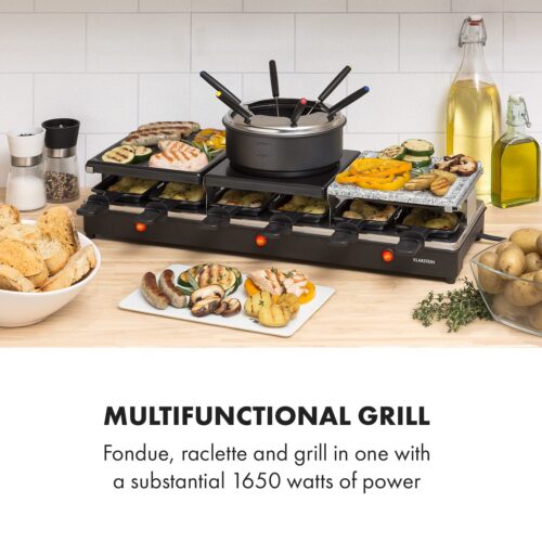 3 az 1-ben raclette grill fonduevel